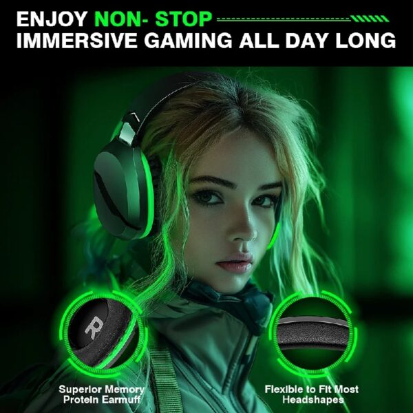 X3 Wireless Gaming Headset for Xbox Series X|S, PS5, PC, Mac – Bluetooth Headphones with Noise Cancelling Mic, 60H Playtime, Low Latency - White