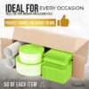 Exquisite 350 Piece Easter Plastic Disposable Party Plates & Dinnerware Combo Set