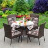 Outdoor Patio Cushion, Rocking Chair Cushion Set, Tufted Pads, Set of Upper and Lower with Ties Pack of 2 (2 Sets) - Back 21
