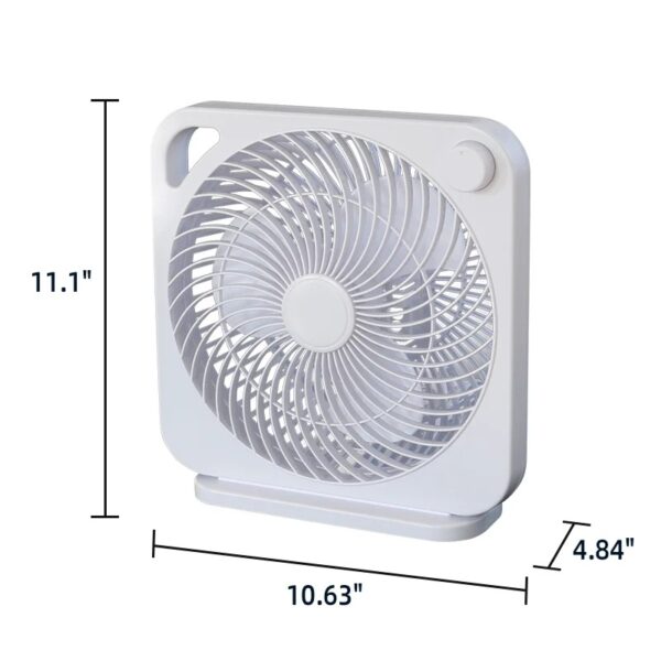 77c081f1dcd349869dbab332018acb83 (2 pack) Mainstays 9-inch Box Indoor Comfort Personal AC Electric Fan, 3 Speeds, Black