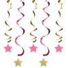 Party Central Club Pack of 30 Pink and Gold One Little Star Dizzy Danglers Party Decorations 39