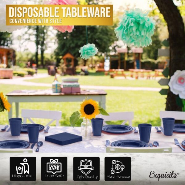 Exquisite 350 Piece Easter Plastic Disposable Party Plates & Dinnerware Combo Set