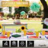 Exquisite 350 Piece Easter Plastic Disposable Party Plates & Dinnerware Combo Set