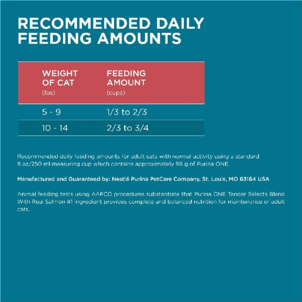 Purina  Tender Select Blends Dry Cat Food, Salmon, 7 lb Bag
