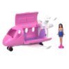 Mini Land DreamHouse & 3-Vehicle Playset with 4 1.5-inch Dolls, Furniture & Accessories