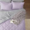Light Purple Queen Comforter Set - 7 Pieces Reversible Queen Bed in a Bag, Queen Bed Set Light Purple and Grey with Comforters, Sheets, Pillowcases & Shams