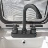 Bathroom Faucet 4inch 2 Handles Centerset Suit for 2 or 3 Mounting Holes, Lavatory Hot and Cold Mixer Tap, Mattle Black