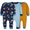 Brand Gender Neutral Footless Unionsuits, 3-Pack, Sizes 0/3 Months - 5T