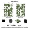 Outdoor Rug Carpet 5'x8' Waterproof Reversible Patio Rug Portable Indoor Outdoor Rug Plastic Straw Rug for Beach RV Camping Garden Picnic Deck Backyard Porch Decor Black