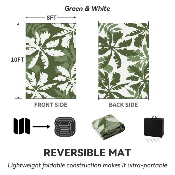 Outdoor Rug Carpet 5'x8' Waterproof Reversible Patio Rug Portable Indoor Outdoor Rug Plastic Straw Rug for Beach RV Camping Garden Picnic Deck Backyard Porch Decor Black