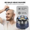 Head Shaver for Bald Men, Magnetic Electric Razor for Men, IPX7 Waterproof Rechargeable Shaver