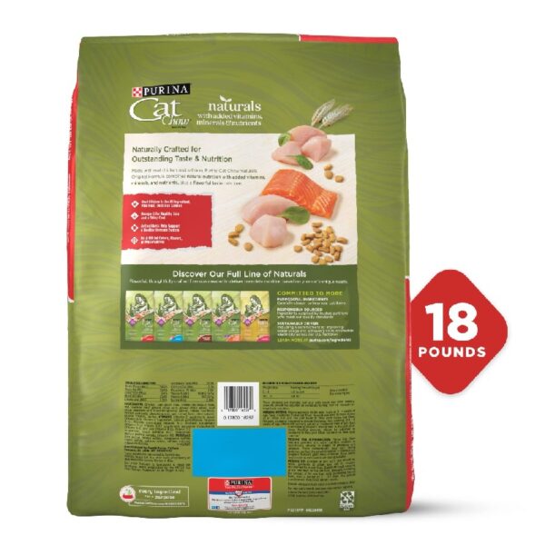 Purina Cat Chow Naturals, Dry Cat Food, Chicken & Salmon, 18 lb Bag