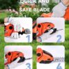 Cordless Hedge Trimmer, 3 in 1 Handheld Electric Grass Trimmer , Trimmer for Bush,Tree, Garden, Patio and Lawn