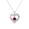Forever March Birthstone 18k White Gold Plated Women's Necklace, Swarovski Crystals