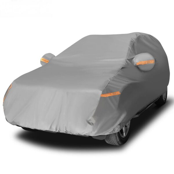 Heavy Duty Waterproof Full Car Cover All Weather Protection Outdoor Indoor Use UV Dustproof for Auto,SUV,Sedan