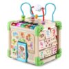 Touch & Learn Wooden Activity Cube - FSC 100% Plastic/Wood 100% FSC-Certified Wood Baby and Toddler Toys