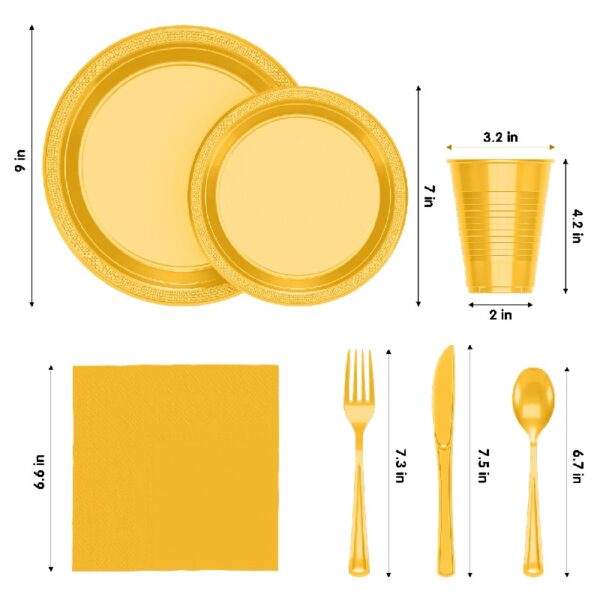 Exquisite 350 Piece Easter Plastic Disposable Party Plates & Dinnerware Combo Set