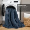 Full/Queen Comforter Sets, Reversible 3 Piece Extra Soft Bedding Set, Chambray Print Sage Green Comforter Bed Set with Pillow Shams