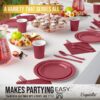 Exquisite 350 Piece Easter Plastic Disposable Party Plates & Dinnerware Combo Set