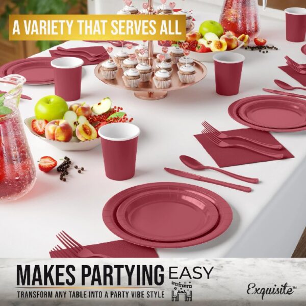 Exquisite 350 Piece Easter Plastic Disposable Party Plates & Dinnerware Combo Set