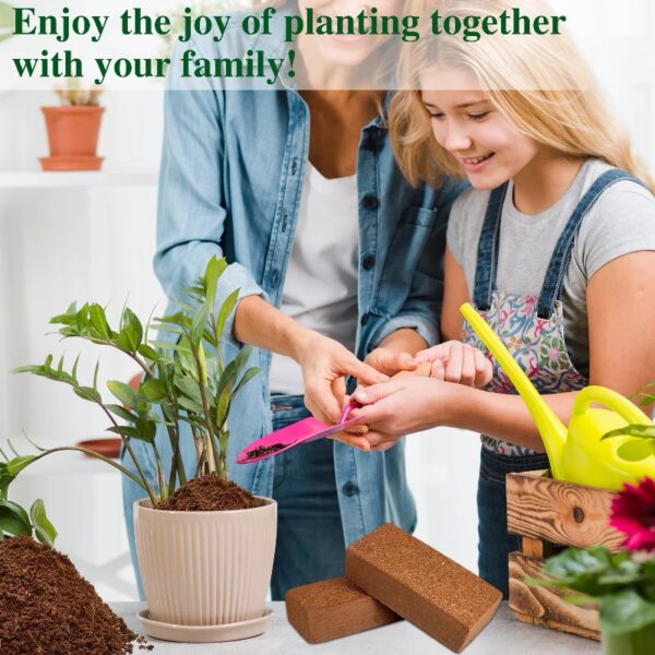 10lb of  100% Organic Coco Coir Bricks with Low EC and pH Balance High Expansion Coco Fiber for Herbs, Flowers,Plants Gardening Renewable Coconut Soil