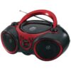 3-Watt RMS Portable Stereo CD Player with AM/FM Stereo Radio (Red)
