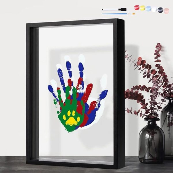 Lolynie Family Handprint Kit,Diy Craft Keepsake,Hand Print Photo Frame,Family Gifts For New Mom,New Baby,New Parents,Grandparents,Mother'S Day,Father'S Day,Adoption Day,Anniversary,1 Set