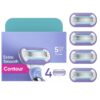 Extra Smooth Contour Women's Razor Blade Refills, 4 Count