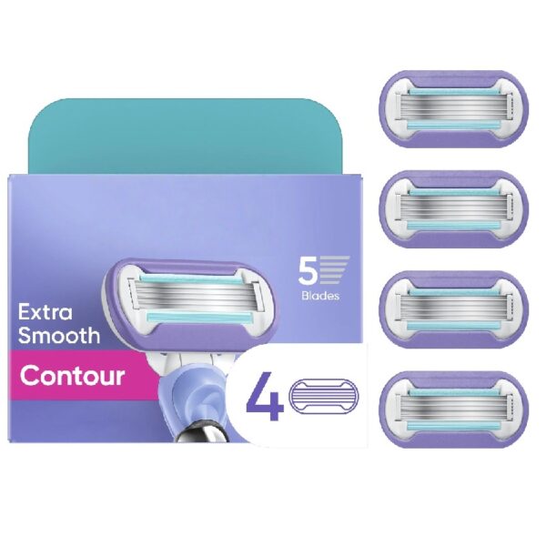 Extra Smooth Contour Women's Razor Blade Refills, 4 Count
