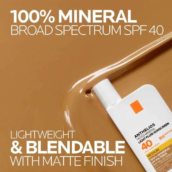 Anthelios Tinted Mineral Fluid Sunscreen for Face SPF 50, 1.7 fl oz