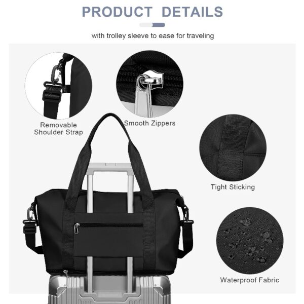 7b09338256c5445ba24db32d0176a6f7 Weekender Bags for Women, Travel Duffel Bags with Shoe Compartment,Personal Item Travel Bag for Airlines, Carry on Overnight Tote Bag for women,Beige&Brown