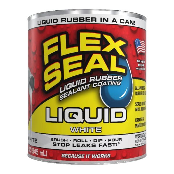 Liquid Rubber Sealant Coating, 32 oz, White