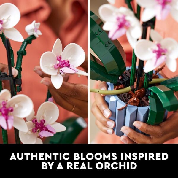 LEGO Botanicals Orchid - Artificial, Fake Indoor Flowers Building Set for Home, Kitchen, Desk Decoration, Adults Ages 18+ - Unique Birthday Gift Idea - 10311
