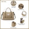 7b584b852fd643978757b32d0176b6f3 Weekender Bags for Women, Travel Duffel Bags with Shoe Compartment,Personal Item Travel Bag for Airlines, Carry on Overnight Tote Bag for women,Beige&Brown