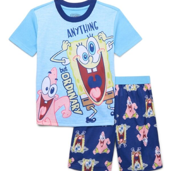 Teenage Mutant Ninja Turtles Boys Graphic Print Tee and Shorts Sleep Set, 2-Piece, Sizes 4-12