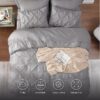 Dorm Bedding Twin Comforter Set - 5 Pieces Pintuck Bed in A Bag with Comforters, Sheets, Pillowcases & Shams