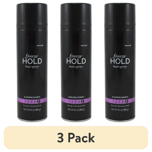 (3 pack) Hairspray Freeze Hold for 24-Hour Frizz Control and All-Day Humidity Resistance, 11 oz