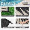 6'x9' Outdoor Rugs Patio Waterproof Outside Mat Reversible Plastic Camping Carpet,Black & Brown