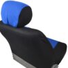 PolyPro Car Seat Covers Full Set in Charcoal on Black – Front and Rear Split Bench for Cars, Easy to Install Cover Set, Accessories Auto Trucks Van SUV