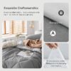 Light Purple Queen Comforter Set - 7 Pieces Reversible Queen Bed in a Bag, Queen Bed Set Light Purple and Grey with Comforters, Sheets, Pillowcases & Shams