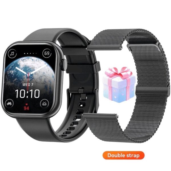 2025 New 1.85-inch Women's Smartwatch with Answer/Make Calls/120+Sports Modes/Two watch straps, IP68 Waterproof Fitness Tracker Fits for Android Iphone Devices（Gold Milan Steel Belt）