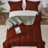 Light Weight Down Alternative Comforter Set, Queen, Green, Reversible