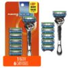 Fusion5 ProGlide Shaving Manual Razor for Men, Razor Handle, 6 Razor Blade Refills, FlexBall Razor Handle and Precision Trimmer for Men