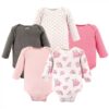Cotton Long-Sleeve Bodysuits, 5-Pack, Newborn- 24 Months