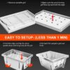 Stainless Steel Folding Grill, Outdoor BBQ Grill for Camping, Beach Barbecue, Picnics and Beach Party