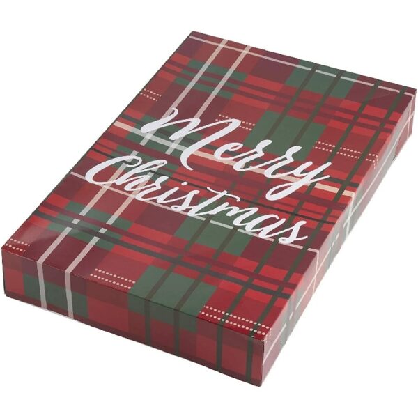 48 Pack Empty Christmas Shirt Boxes, Assorted Size Gift Boxes with Lids, Holiday Boxes for Presents in 4 Festive Designs, Perfect for Xmas Wrapping