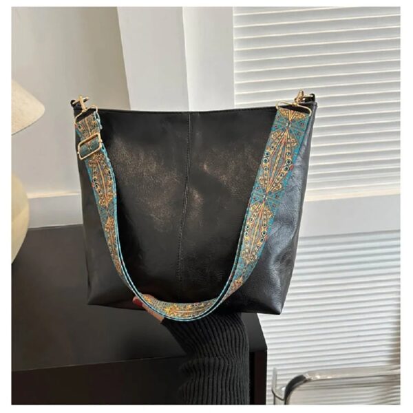 Hobo Bags for Women Crossbody Handbags Guitar Strap Shoulder Bucket Bag Vegan Leather Purse Trendy Boho Tote Purses