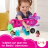 Barbie Toy Airplane with Lights Music and 3 Figures, Little Dream Plane, Toddler Toys