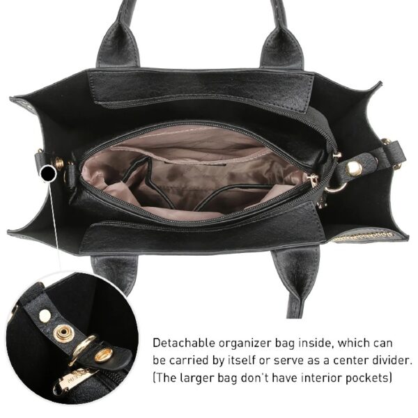 7db56dd1a63c4bb2a3b9b32d01782db7 Women's 3Pcs Purse Handbag Shoulder Bag Tote Satchel Hobo Bag Briefcase Work Bag for Ladies