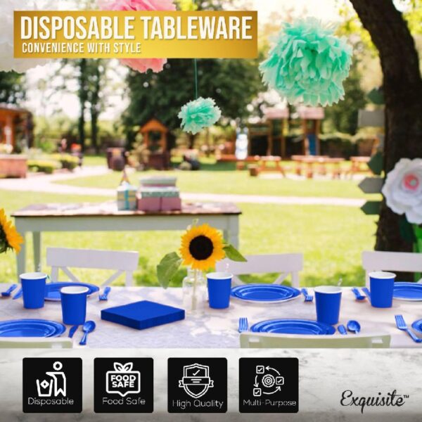 Exquisite 350 Piece Easter Plastic Disposable Party Plates & Dinnerware Combo Set